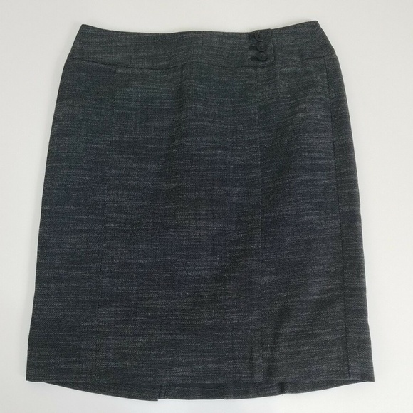 Ann Taylor Petite Gray Pencil Skirt Lined Sz 2P - Picture 1 of 3